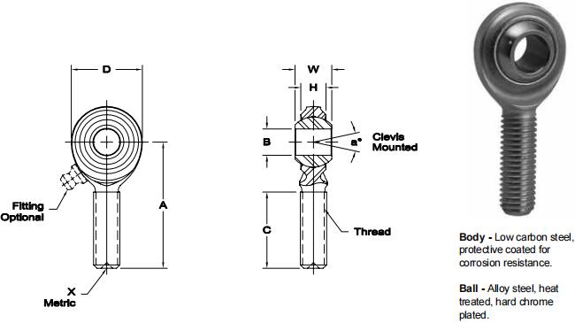 AURORACM-M16關(guān)節(jié)軸承圖紙