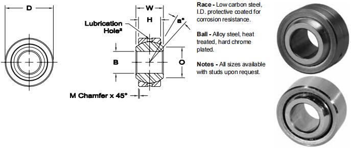 AURORAMIB-3關(guān)節(jié)軸承圖紙